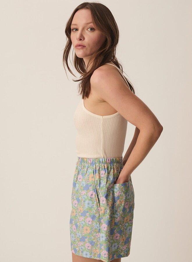 Short Des Petits Hauts Umami fleuri Liberty rose, vert & bleu multi