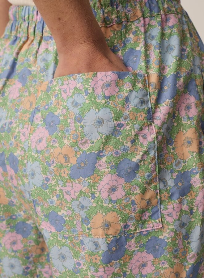 Short Des Petits Hauts Umami fleuri Liberty rose, vert & bleu multi