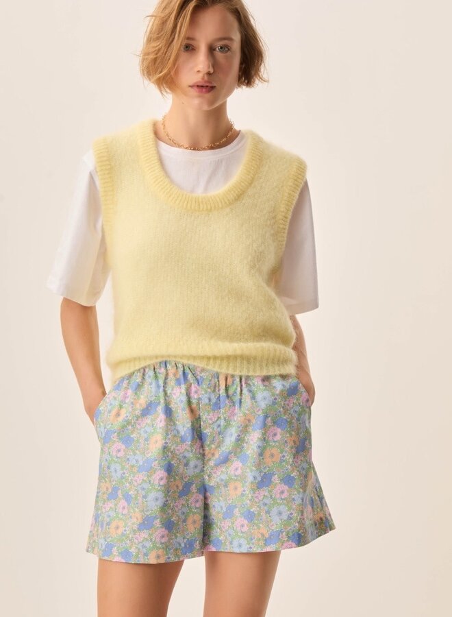 Short Des Petits Hauts Umami fleuri Liberty rose, vert & bleu multi