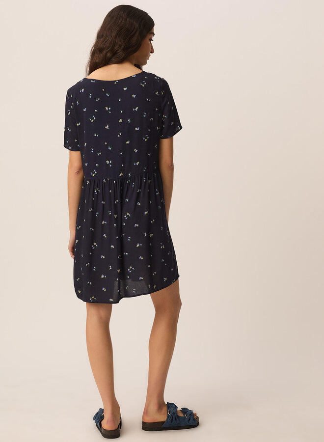 Robe Des Petits Hauts Elarya bleu marine imprimée myrtilles