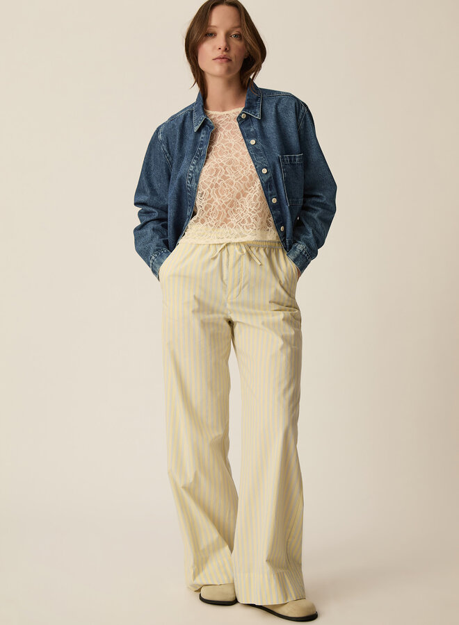 Jacket Des Petits Hauts Lazare en denim bleu foncé