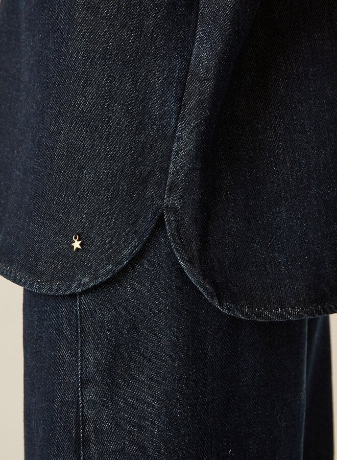 Chemise Des Petits Hauts Loice en denim foncé