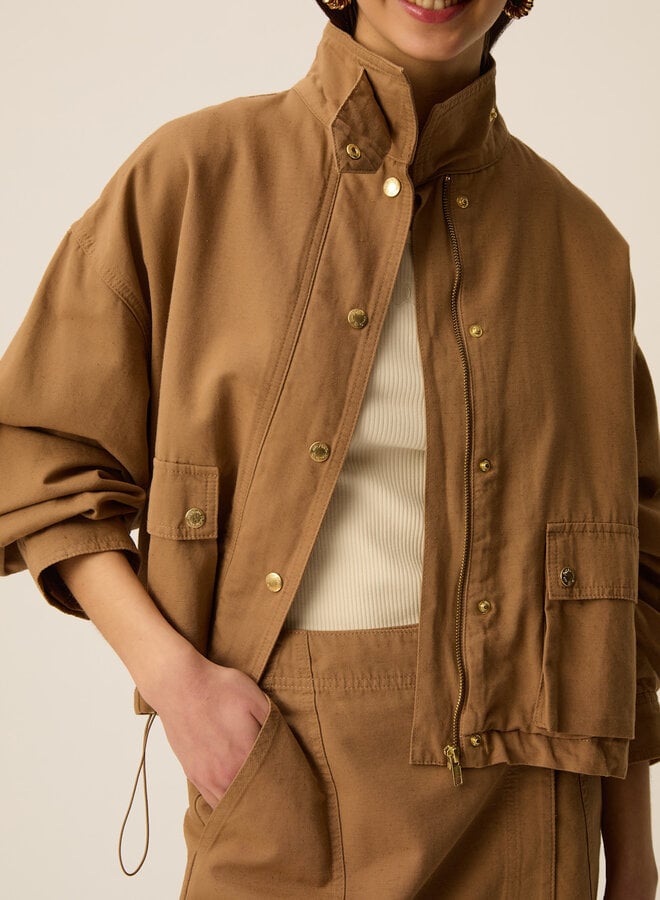 Jacket Des Petits Hauts Leo beige écorce