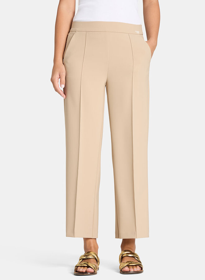Pantalon Cambio Cameron à taille élastique beige