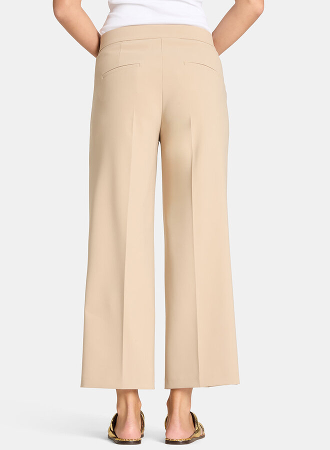 Pantalon Cambio Cameron à taille élastique beige