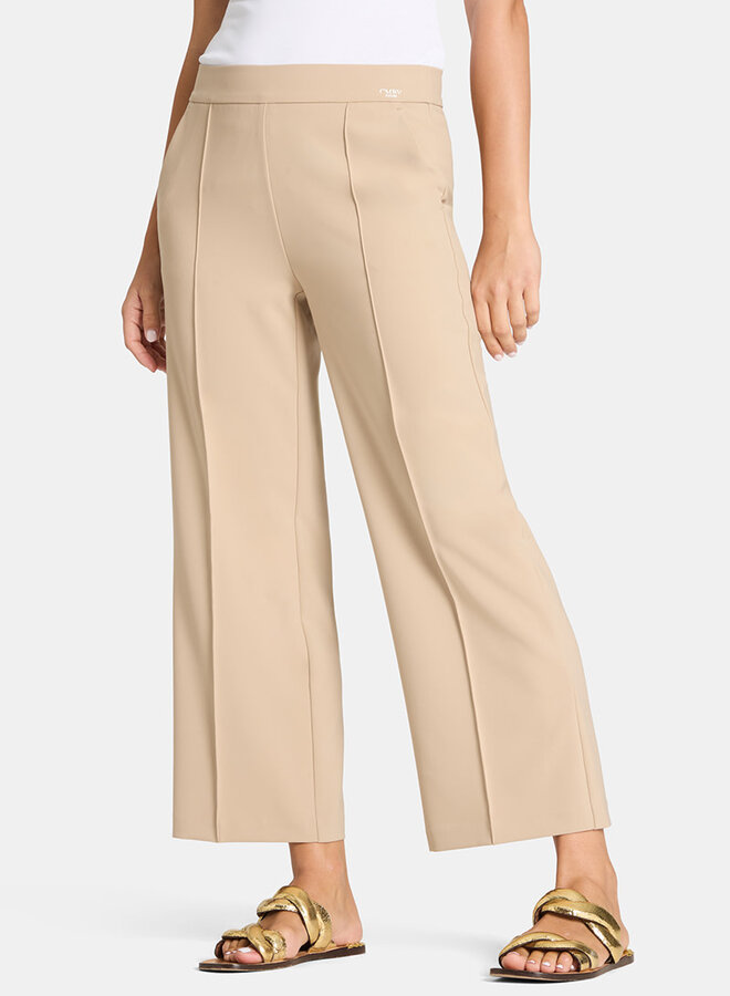 Pantalon Cambio Cameron à taille élastique beige