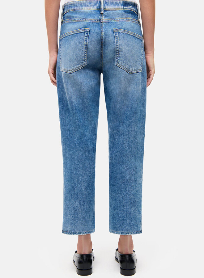 Jeans Cambio Gini à jambes droites bleu moyen délavé