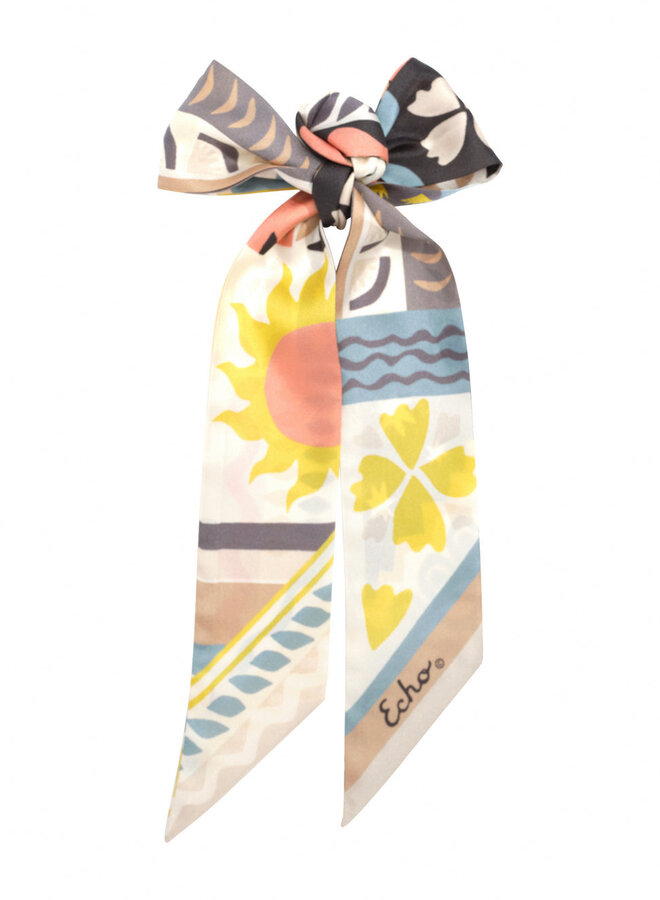 Foulard de tête Echo Coastal Collage beige & jaune multi
