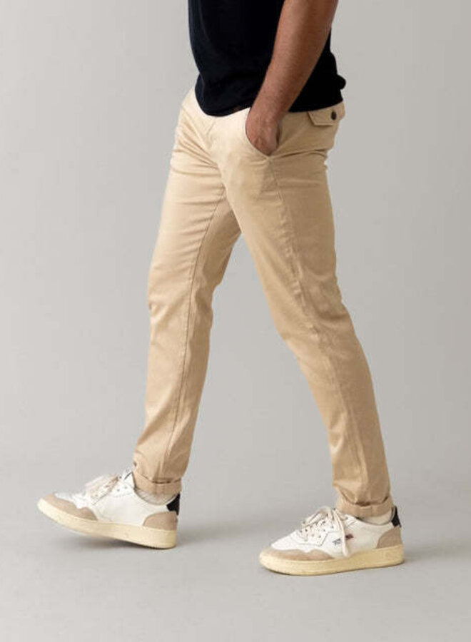 Pantalon chino Mos Mosh Gallery Hunt beige sable