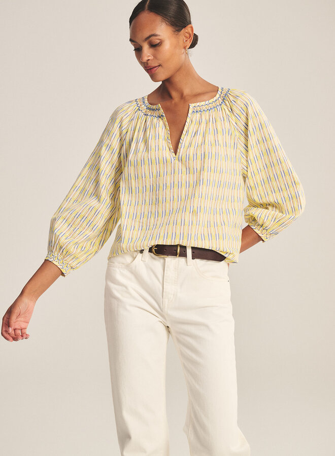 Blouse Velvet Campbell imprimée jaune