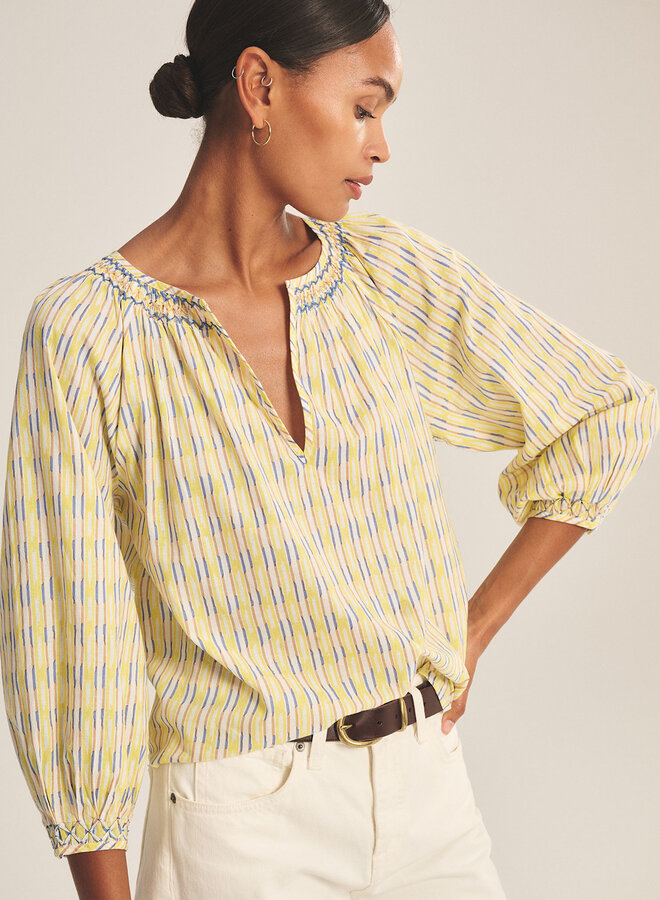 Blouse Velvet Campbell imprimée jaune