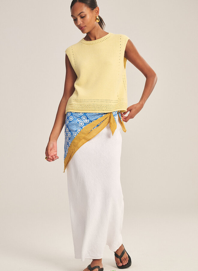 Tricot Velvet Vanny sans manches jaune