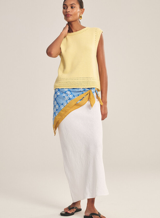 Tricot Velvet Vanny sans manches jaune