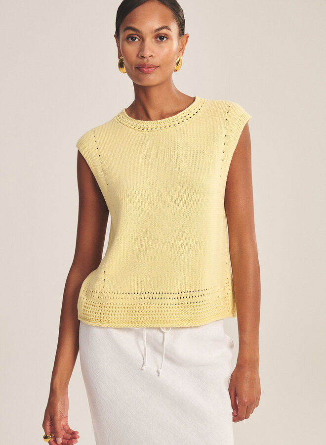 Tricot Velvet Vanny sans manches jaune