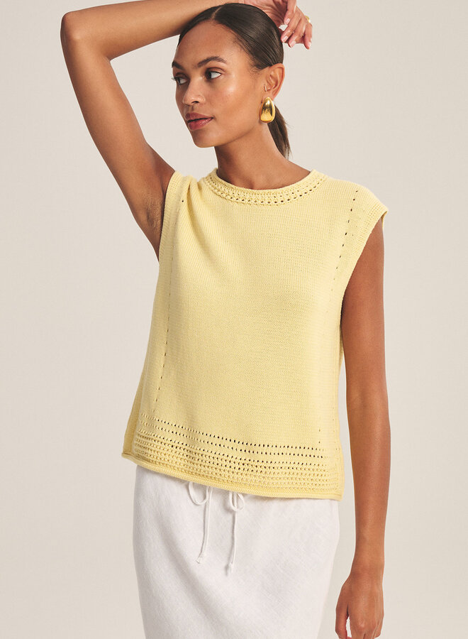 Tricot Velvet Vanny sans manches jaune