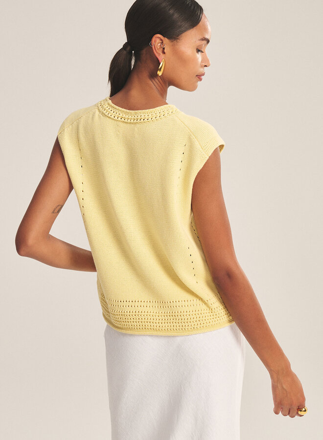 Tricot Velvet Vanny sans manches jaune