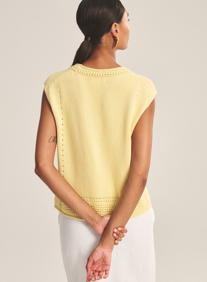 Tricot Velvet Vanny sans manches jaune