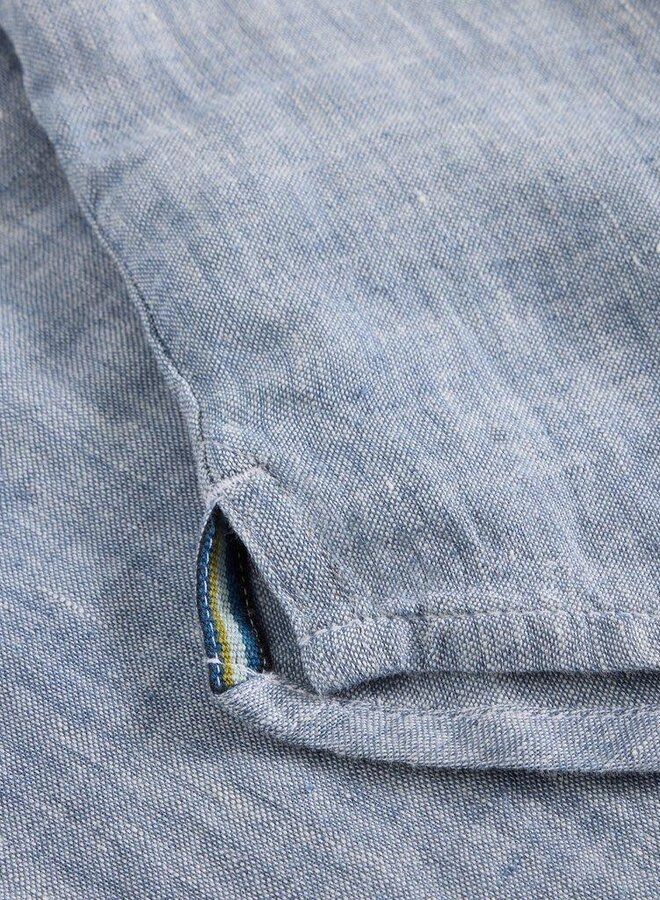 Chemise White Stuff Keswick en lin à manches courtes bleu chambray