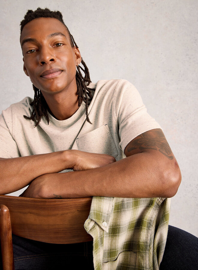 T-shirt White Stuff Horsham gris pâle à picots