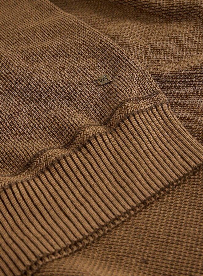 Tricot White Stuff Attadale à col rond brun camel