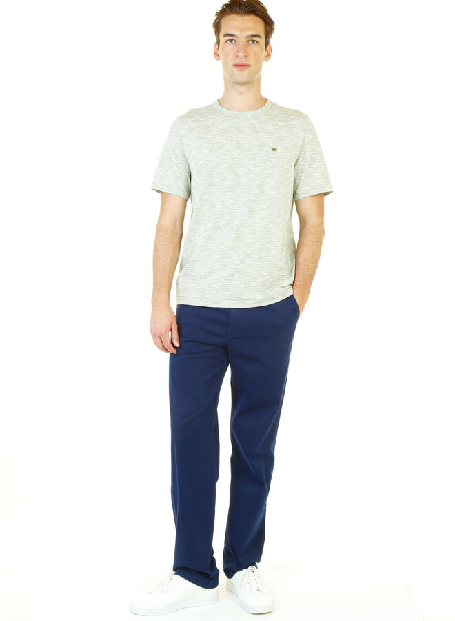 T-shirt Michael Kors à col rond chiné vert olive & blanc