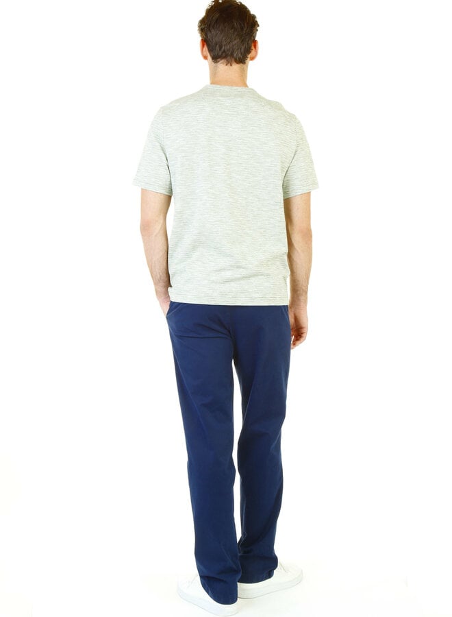 T-shirt Michael Kors à col rond chiné vert olive & blanc