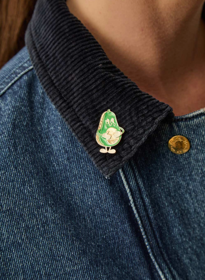 Broche Des Petits Hauts Mario - Avocat vert