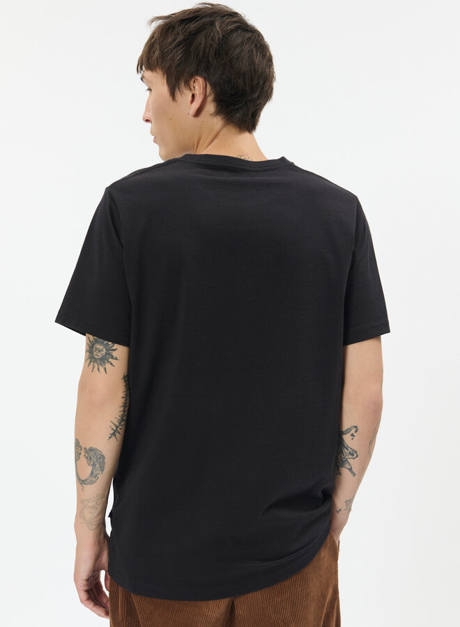 T-shirt Matinique Jermane à fines rayures brun ganache & noires