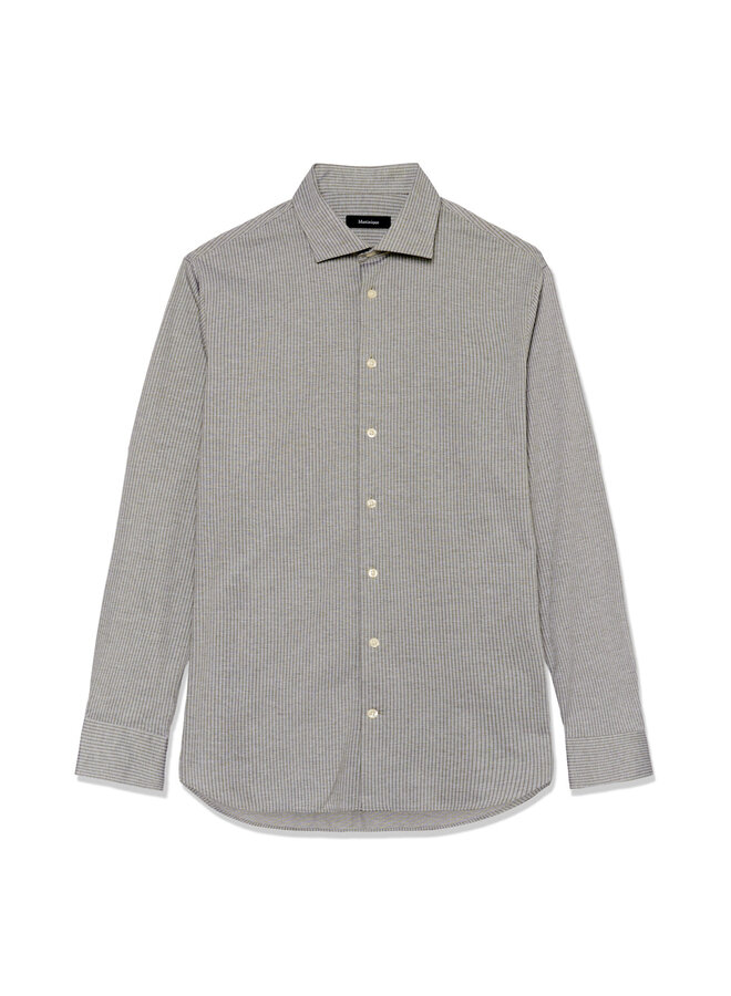 Chemise Matinique Marc rayée vert marin