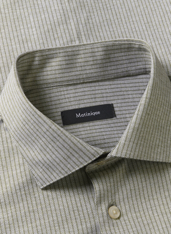 Chemise Matinique Marc rayée vert marin