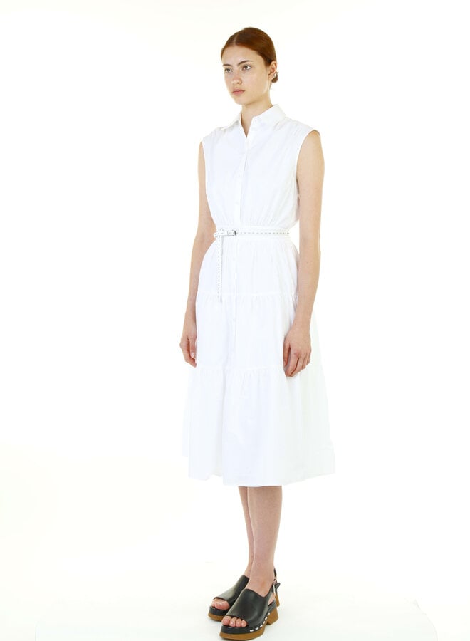 Robe chemisier Michael Kors sans manches blanche