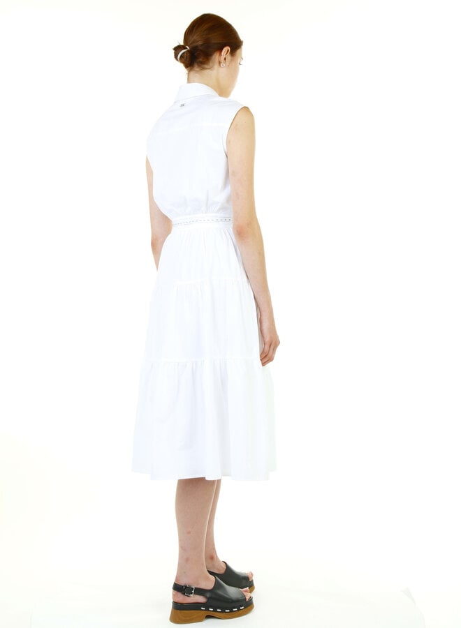 Robe chemisier Michael Kors sans manches blanche