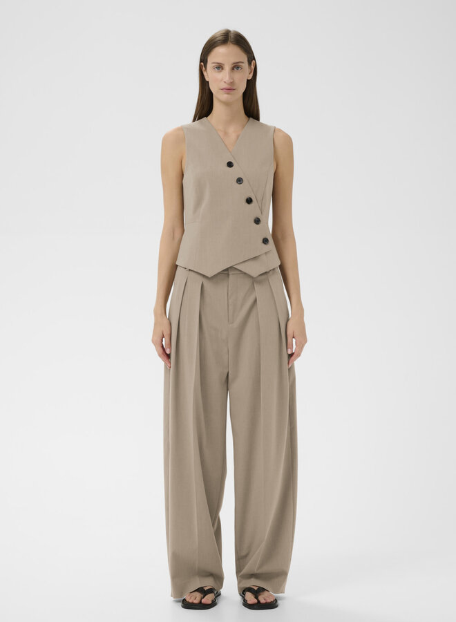 Pantalon InWear Cierra à jambes larges beige