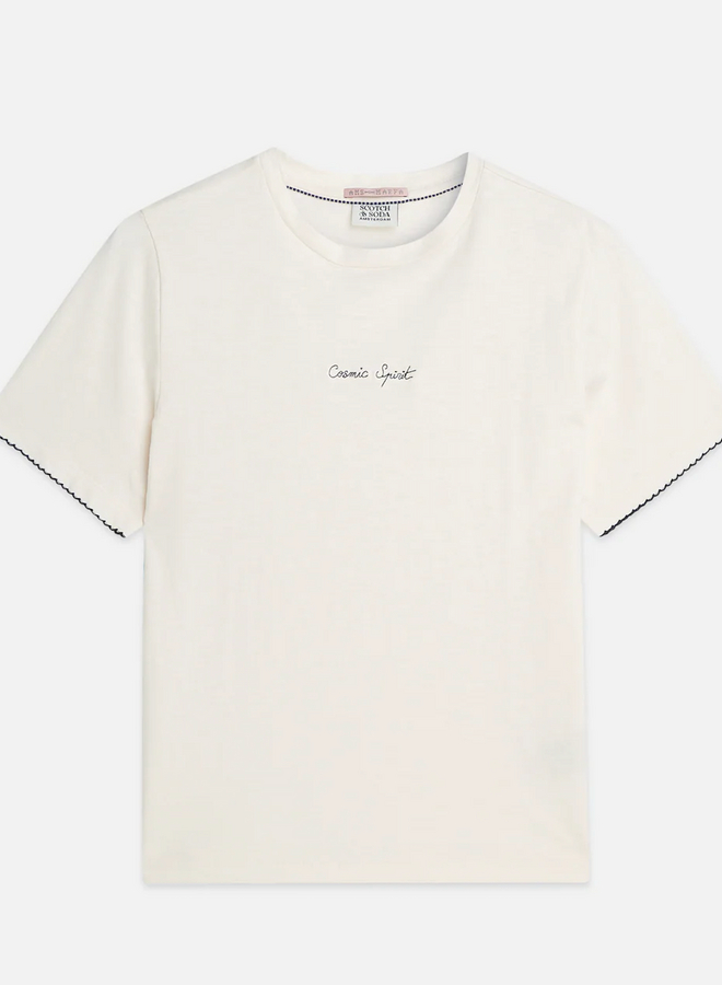 T-shirt Scotch & Soda « Cosmic Spirit » écru
