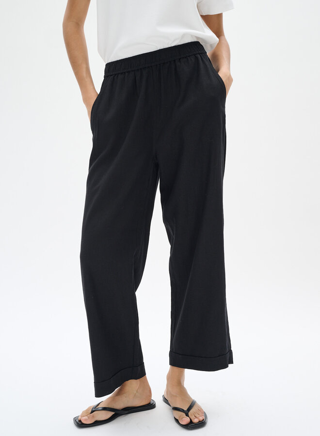 Pantalon InWear Rimone en mélange de lin noir