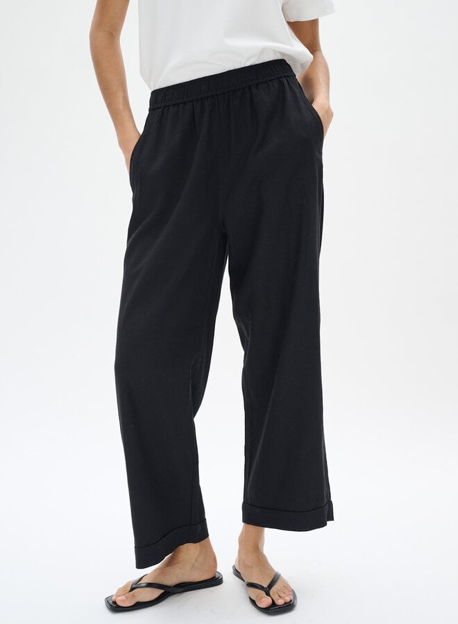 Pantalon InWear Rimone en mélange de lin noir