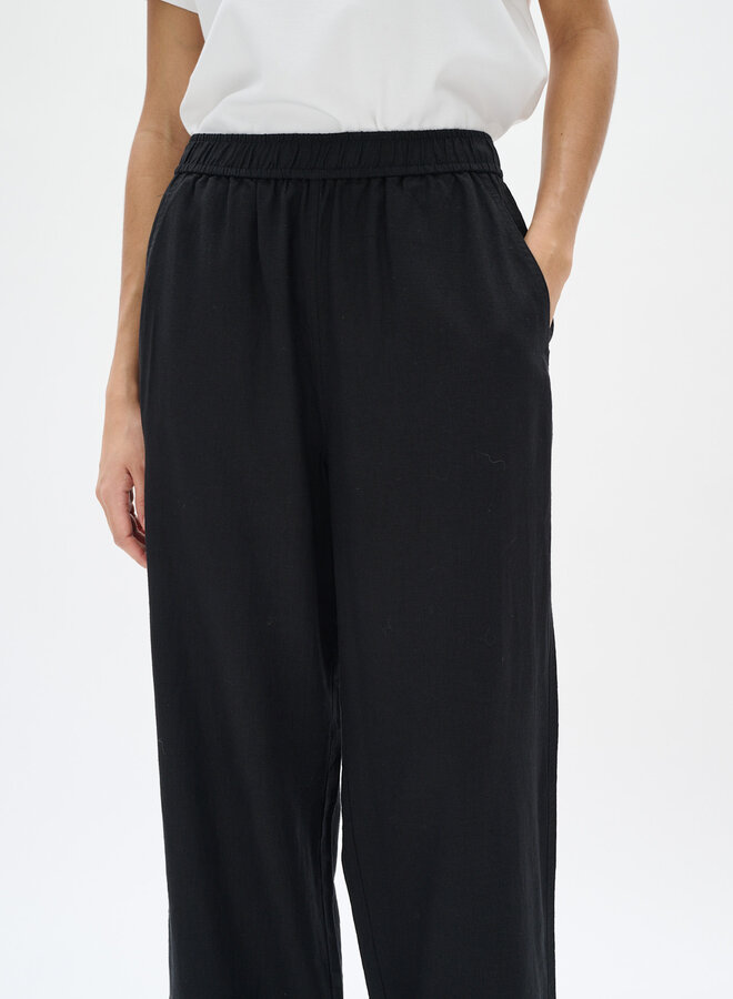 Pantalon InWear Rimone en mélange de lin noir