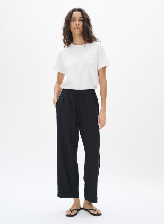 Pantalon InWear Rimone en mélange de lin noir