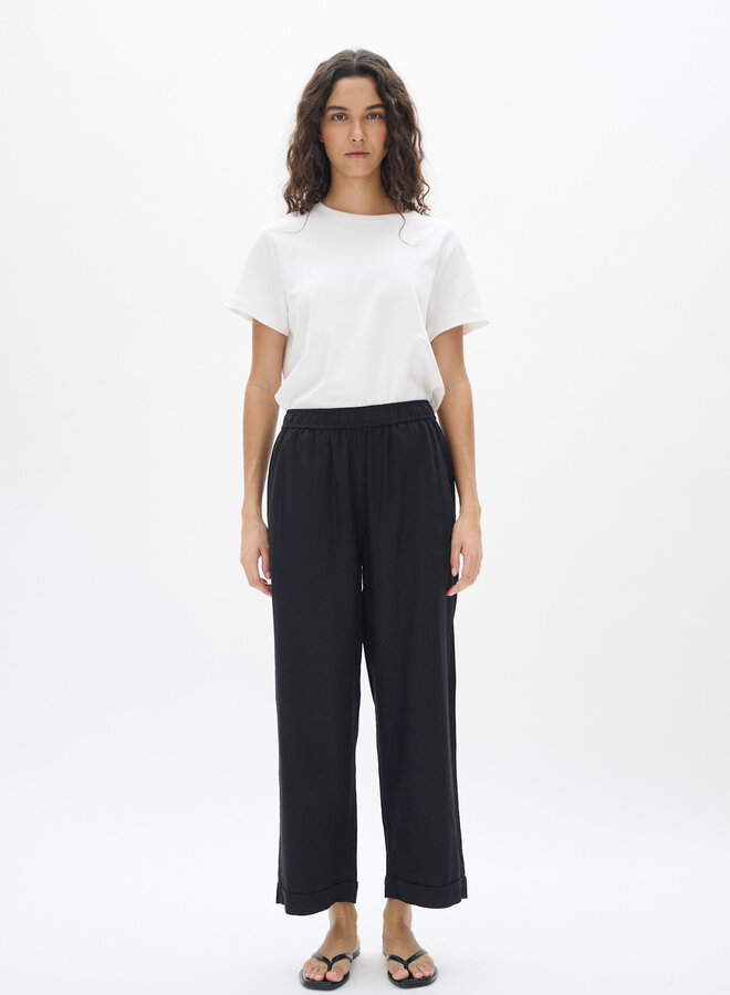 Pantalon InWear Rimone en mélange de lin noir