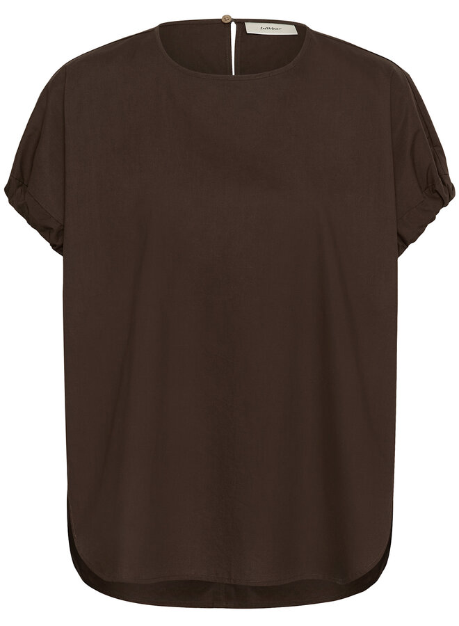 Blouse InWear Raven à manches ballons nouées brun café