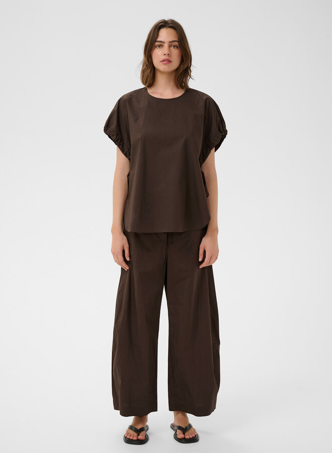 Blouse InWear Raven à manches ballons nouées brun café