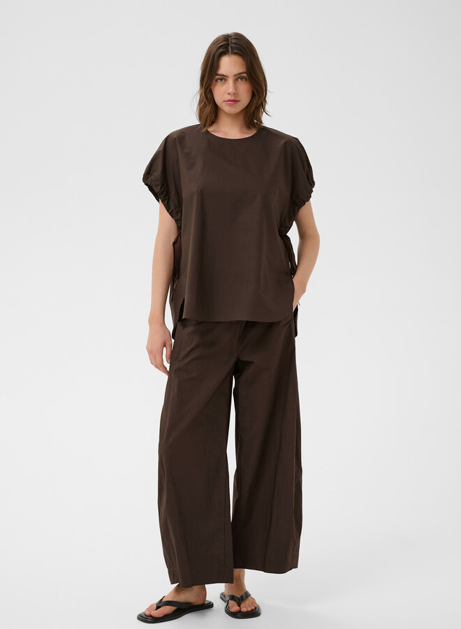 Blouse InWear Raven à manches ballons nouées brun café