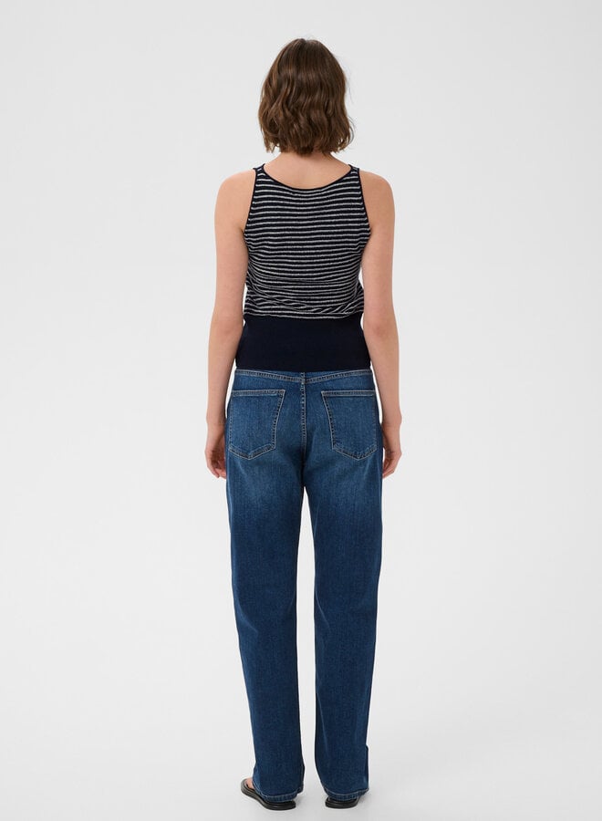 Camisole InWear Nola en tricot bleu marine rayée écrue