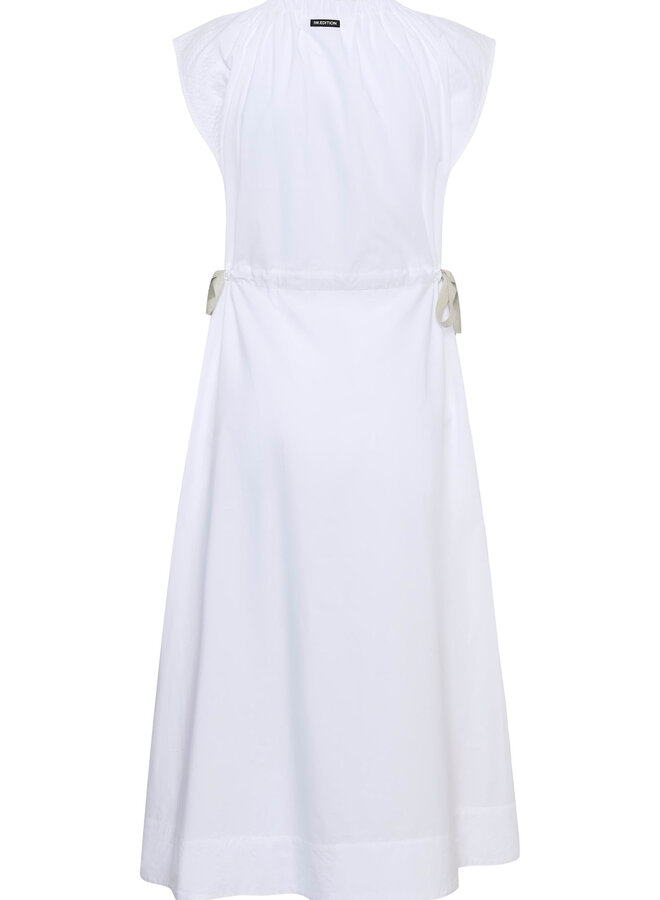 Robe longue InWear Ellin blanche à taille coulissante avec ruban gris pâle