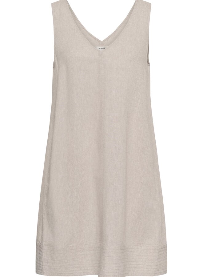 Robe InWear Edith à bretelles larges & col V beige naturel