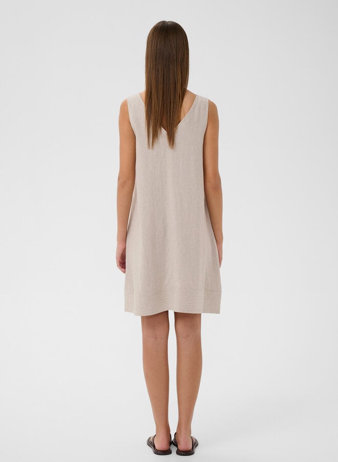 Robe InWear Edith à bretelles larges & col V beige naturel