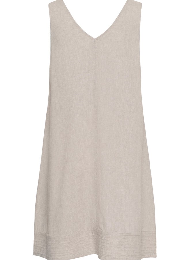 Robe InWear Edith à bretelles larges & col V beige naturel