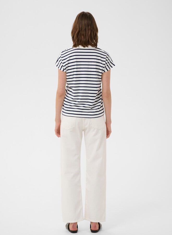 Polo InWear Pfia rayé bleu marine & écru