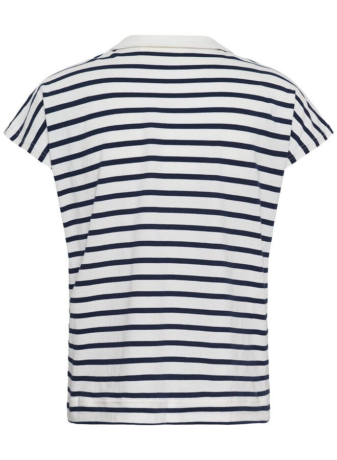 Polo InWear Pfia rayé bleu marine & écru