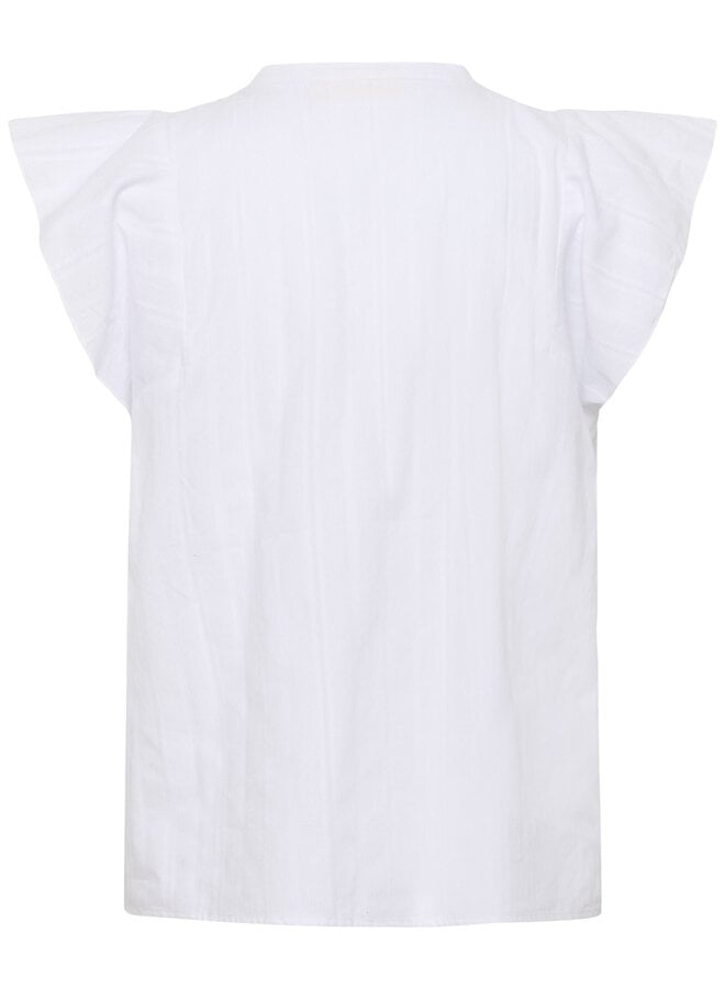 Blouse InWear Roseville à col V & manches courtes blanche